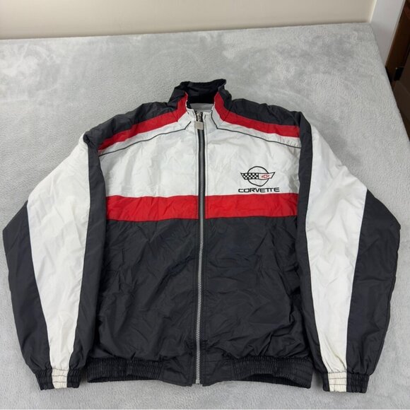 Vintage American Team Sports Men's Sz Large Racing Windbreaker Jacket 100% Nylon - Picture 1 of 13